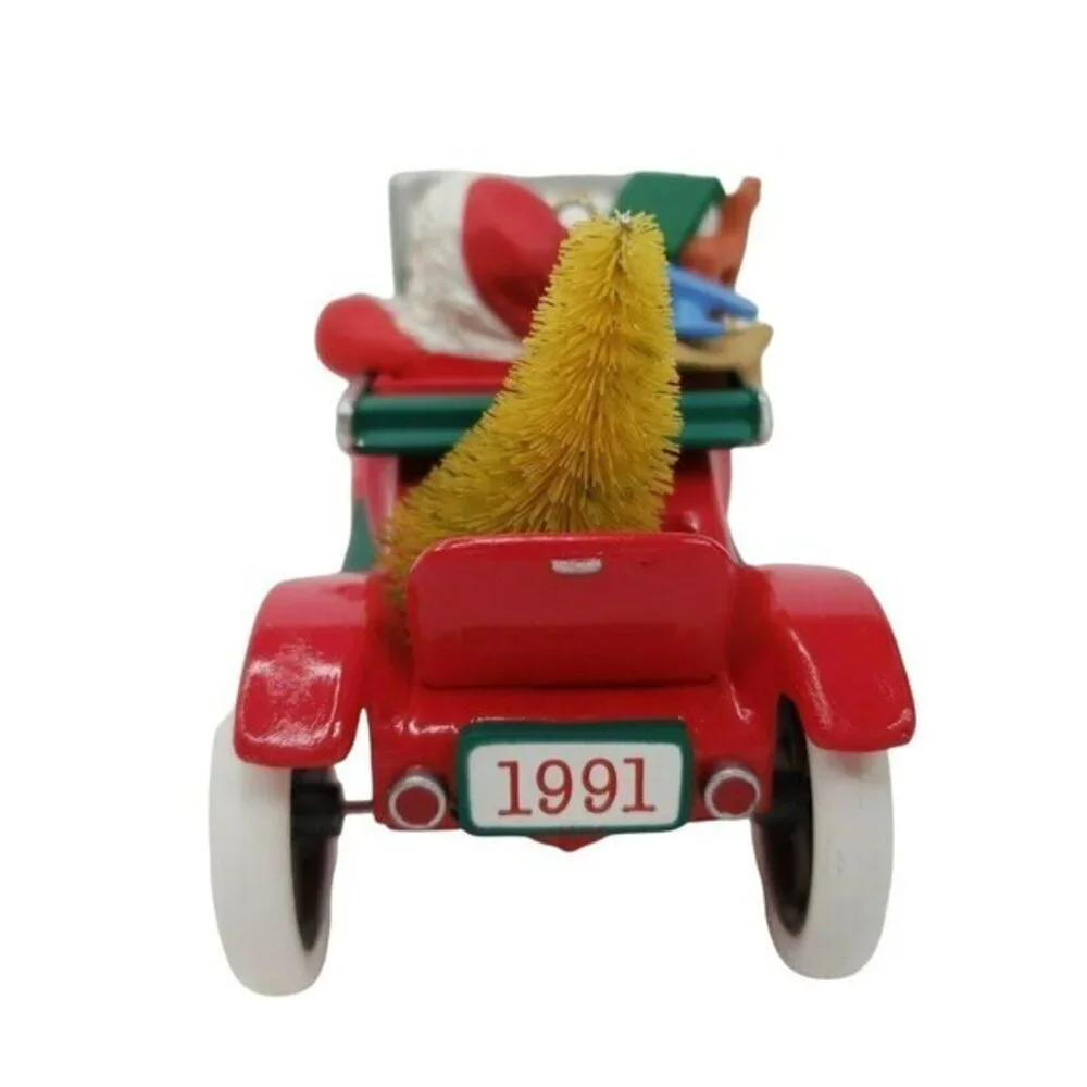 Hallmark 1991‎ Here Comes Santa 13th Antique Car Ornament Model A Auto Vintage